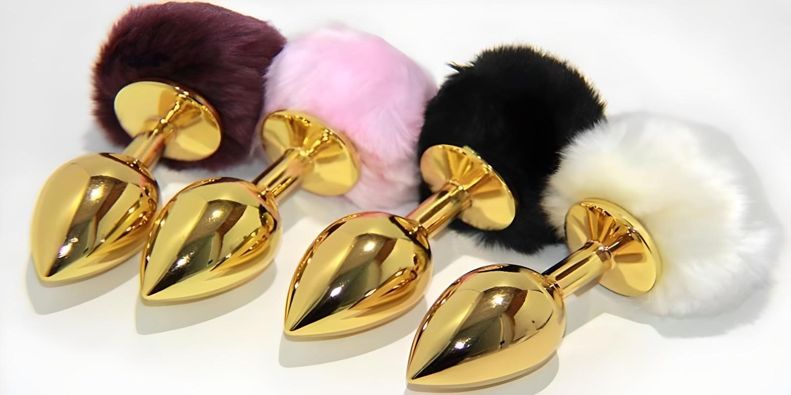 Large Butt Plug | Sex Toys Australia golden butt plug with puff