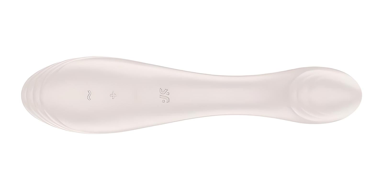 Sleek, curved G-spot vibrator with ergonomic handle and soft-touch finish