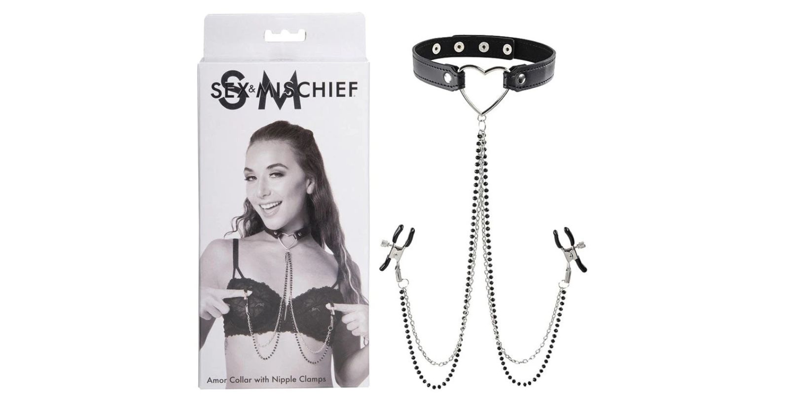 Nipple Clamps and Collar | Sex Toys Australia collar and leash play